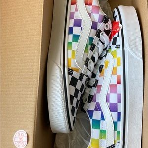 Rainbow checkered Vans